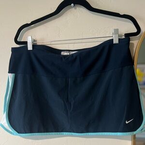 Nike Tennis Skort Dark Blue Dri-Fit Cotton Athletic Size L